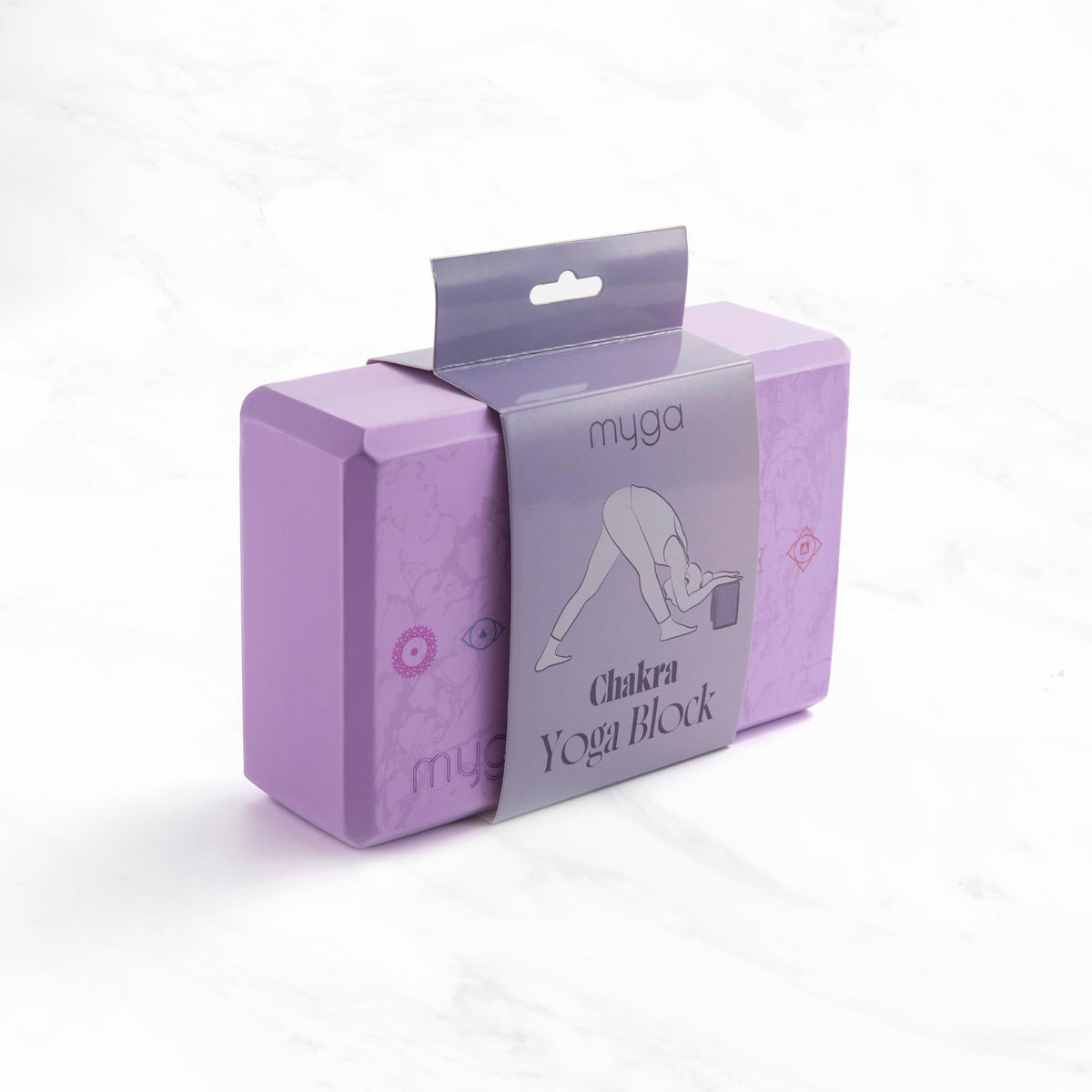 Yoga Block Lightweight EVA Foam Yoga Brick (Chakra / One Size)