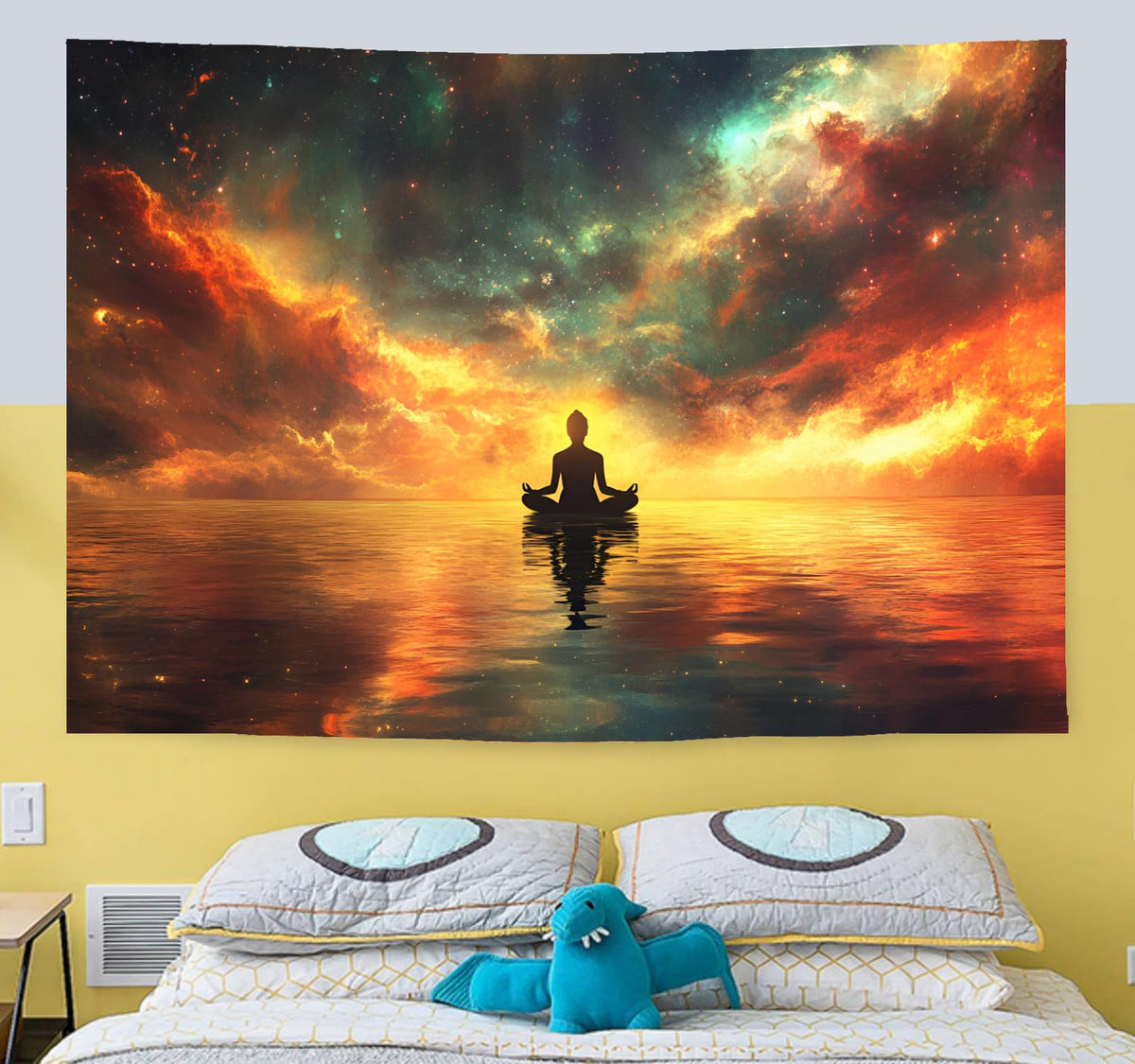 Meditation Yoga Tapestry (Meditation / 79"L x 59"W)