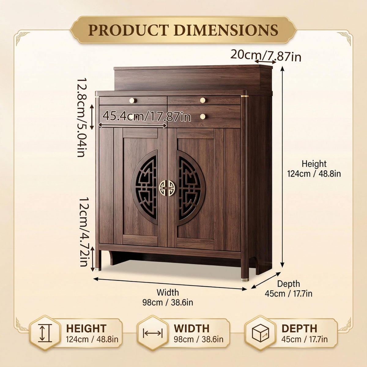 Personal Shrine Altar Table (38.6*17.7*48.8in)
