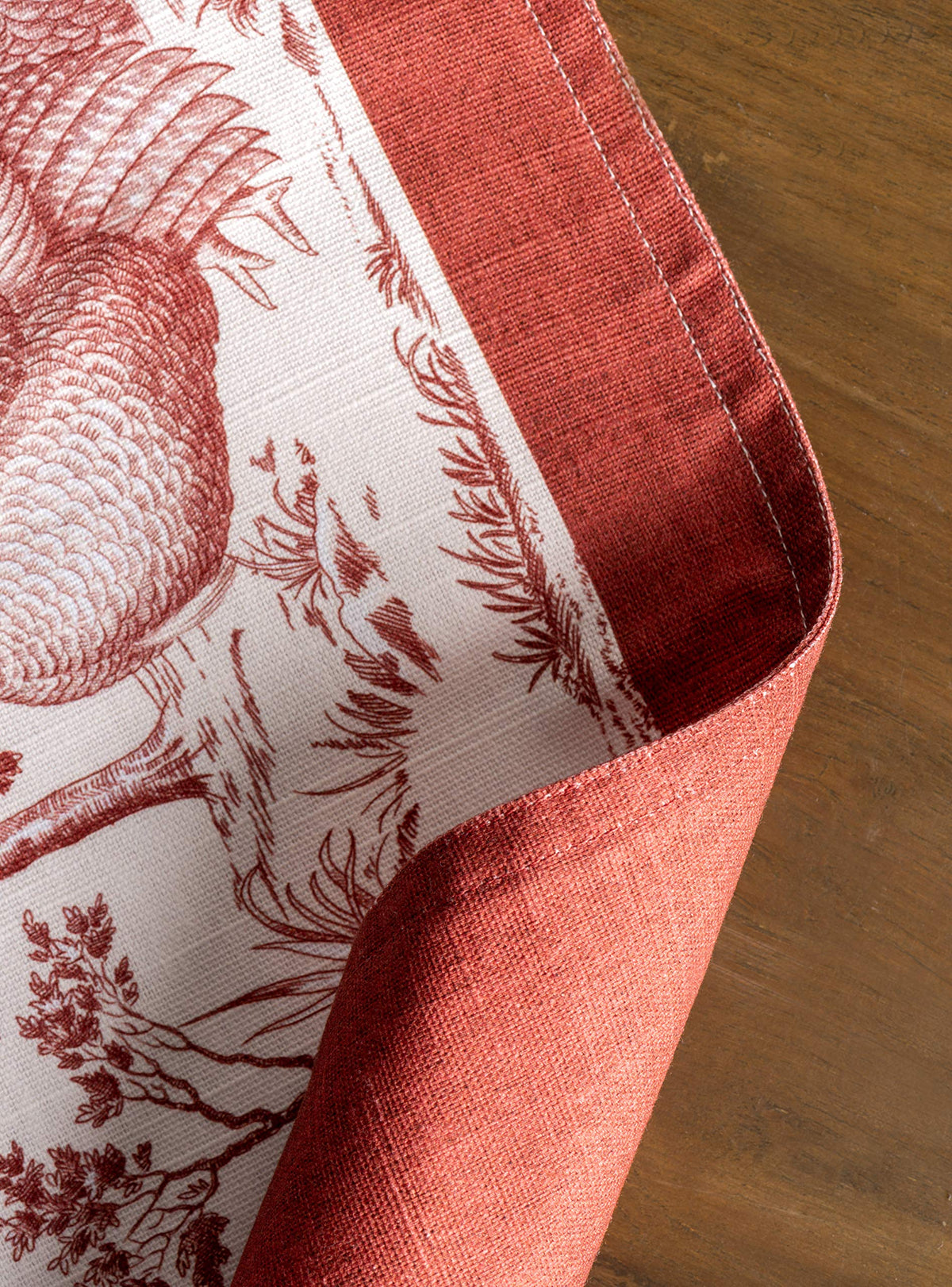 Placemats Set of 4 Reusable 100% Cotton (087 - Holy Jouy - Red / 13" X 19" (Pack of 4))