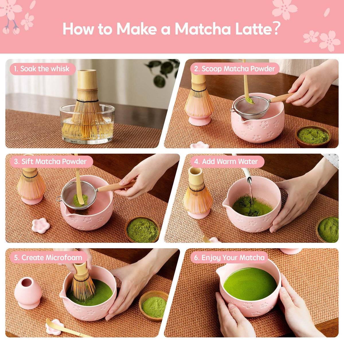 Matcha Whisk Set (Pink)