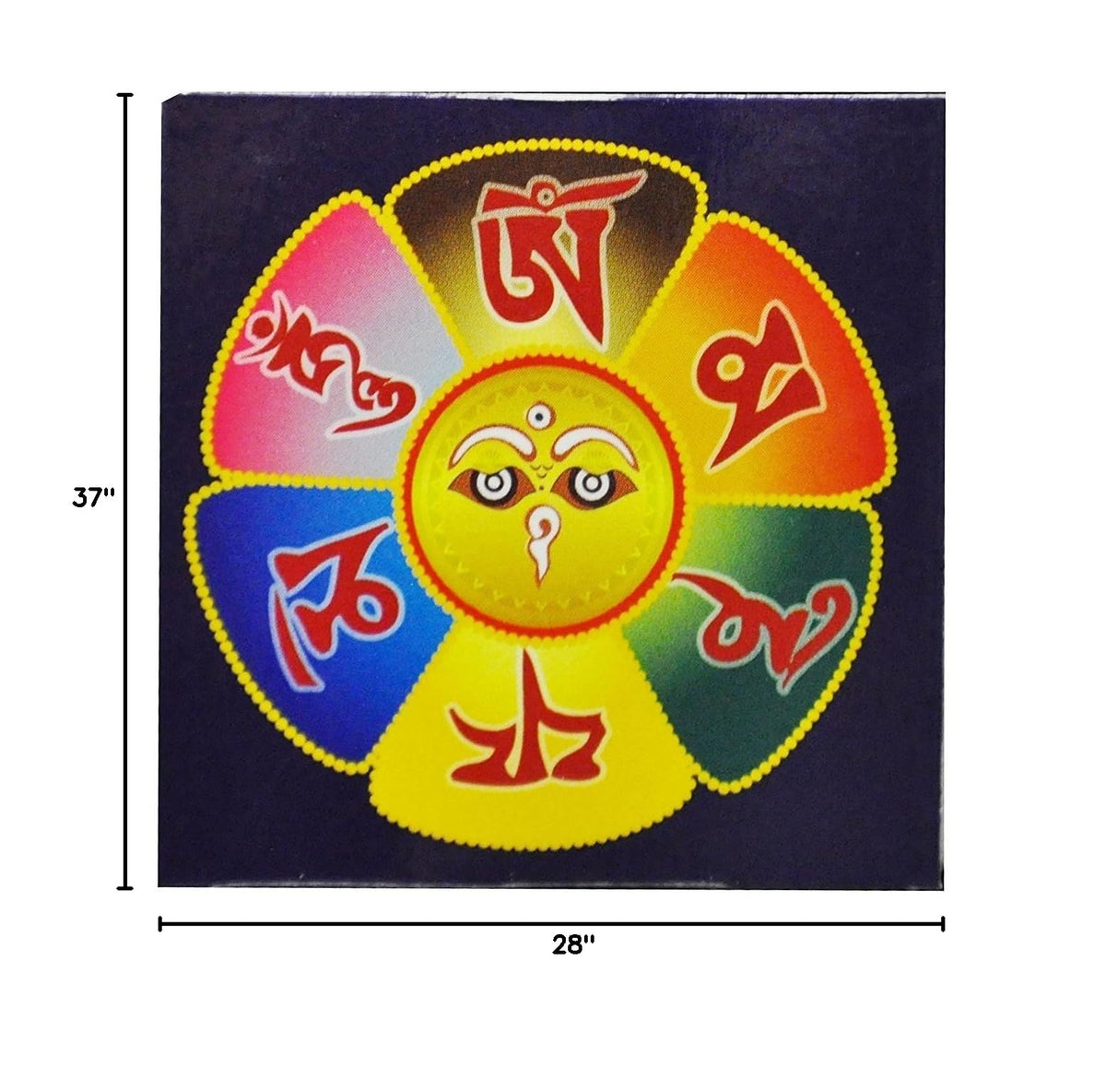 Vertical Tibetan Prayer Flags Outdoor Buddhism Decor Chenrezig Lungta (Chenrezig)