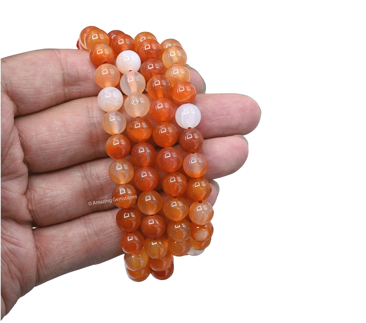 Carnelian 108 Bead Mala (Carnelian / Plain)