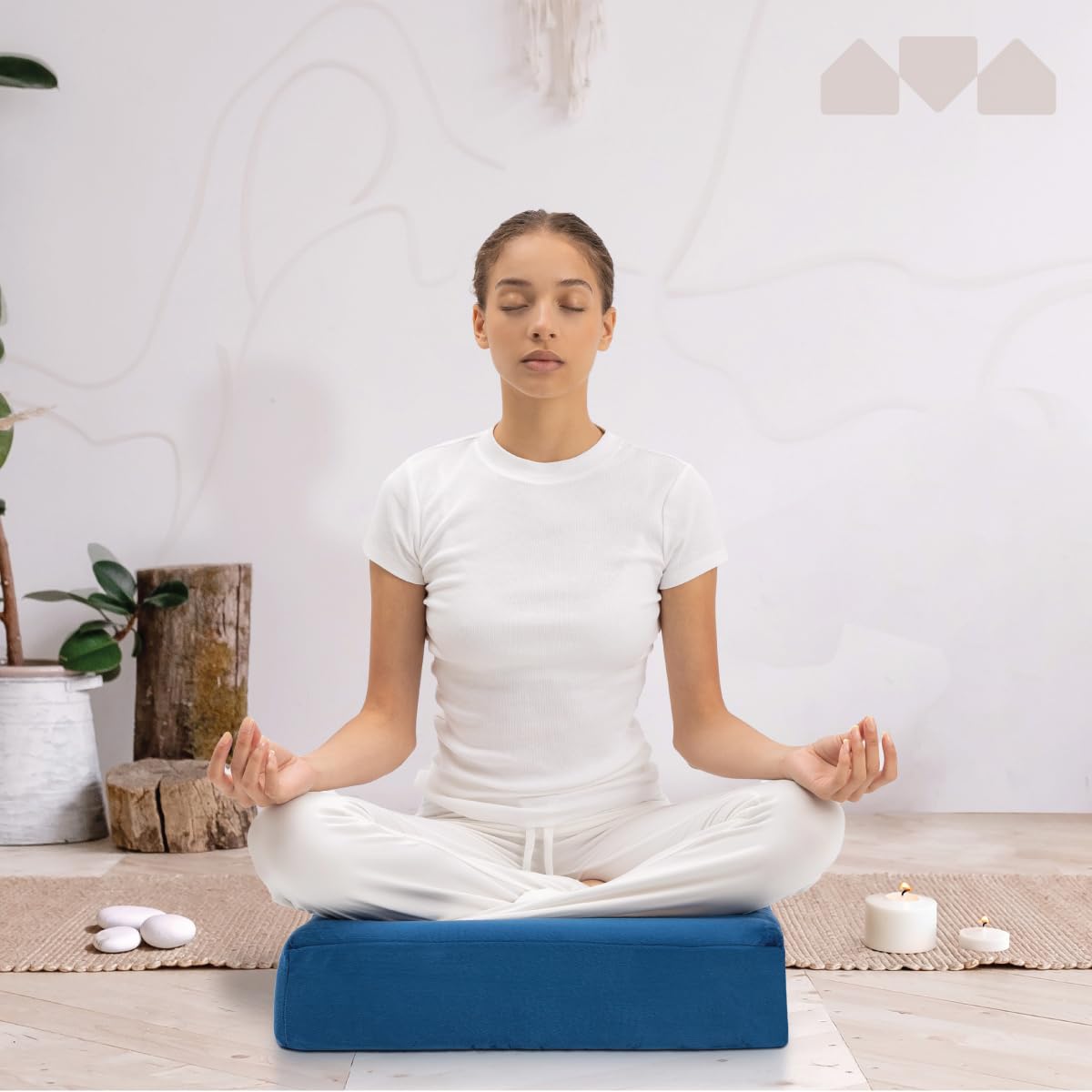 Memory Foam Floor Pillow (Blue)