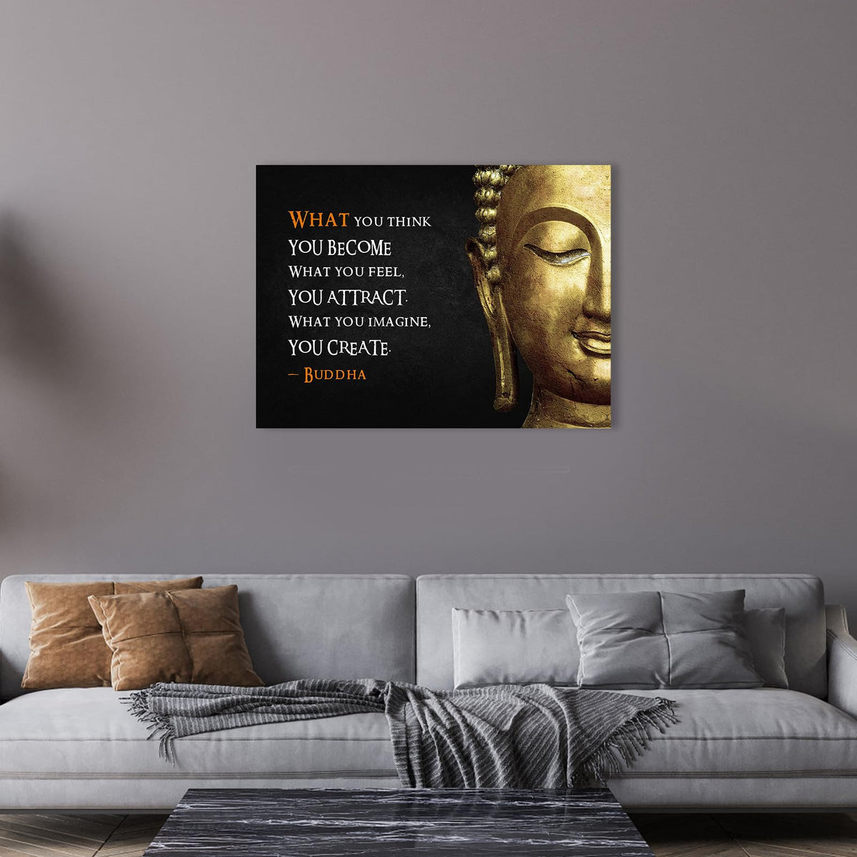 Buddha Zen Wall Art Canvas (Buddha / 24"L x 16"W)