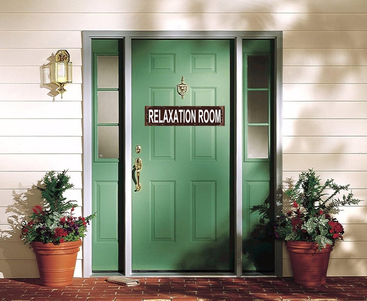 Relaxation Room Sign (brown / 16 x 4 Inch)