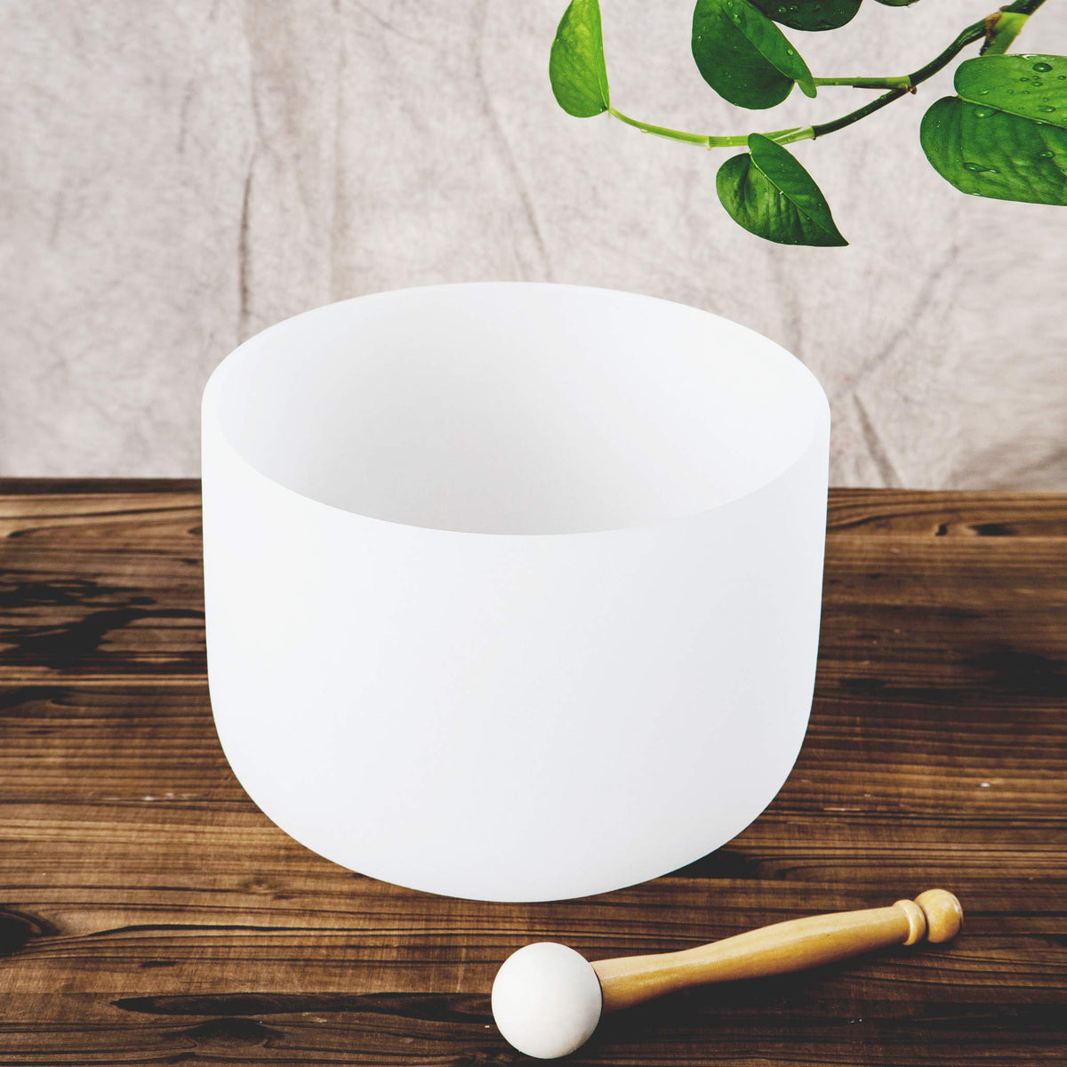 Crystal Singing Bowl with Carrying Case (Set of 7, 6-12 inches / White set)