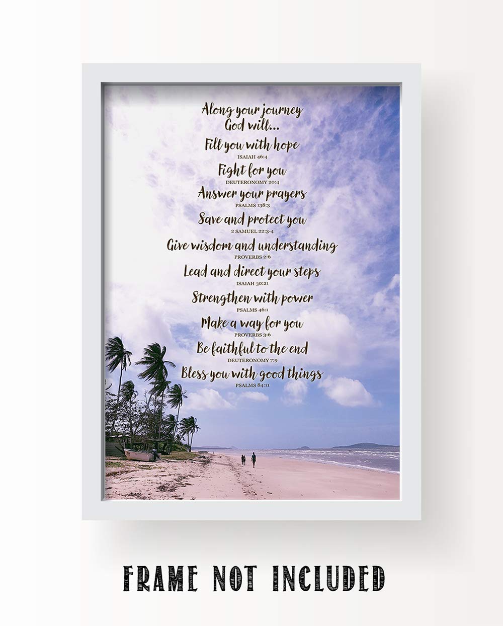 Along your journey Spiritual Quotes Wall Art Decor (Purple Sky)