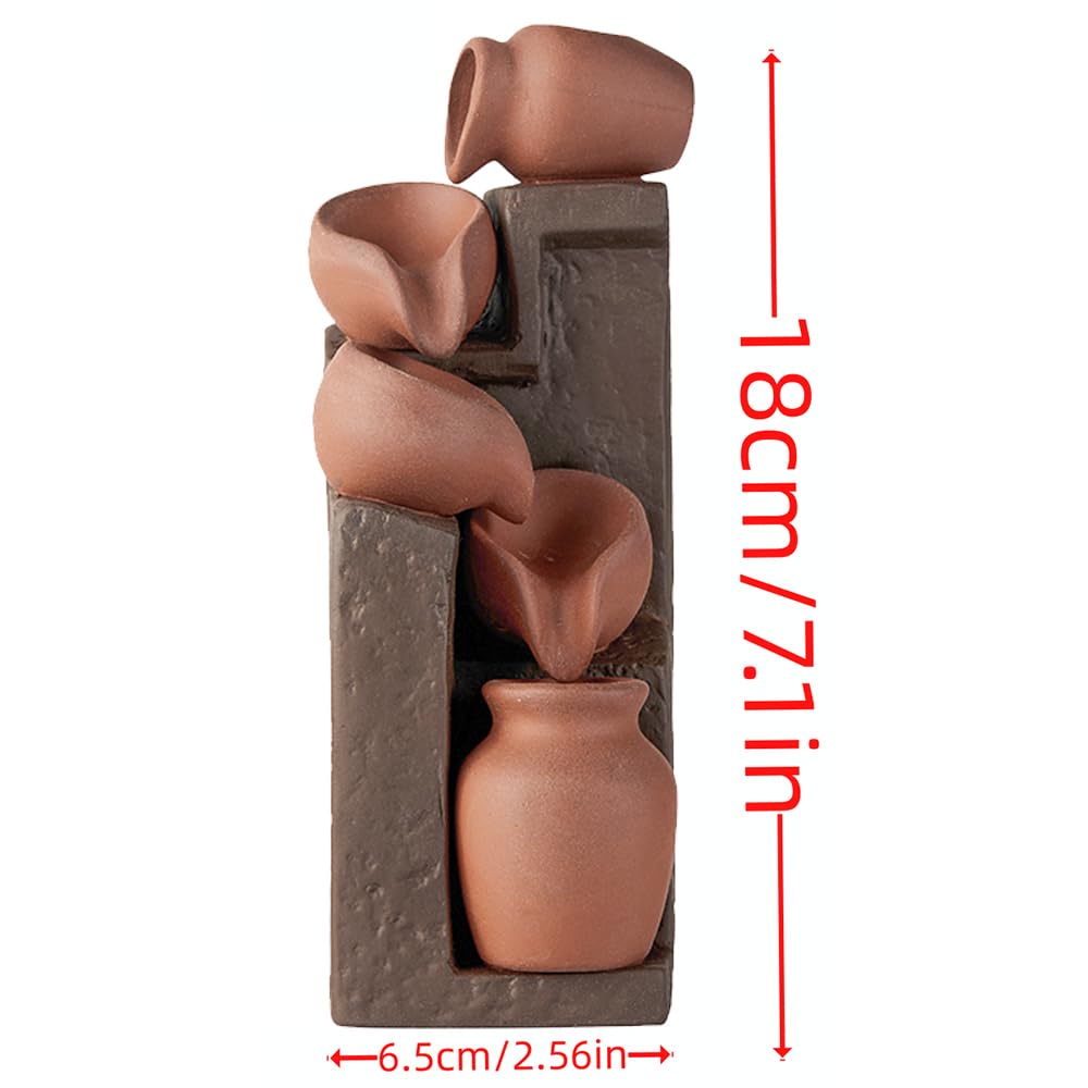 Unique Cascading Basins Ceramic Waterfall Incense Holder (Primary)