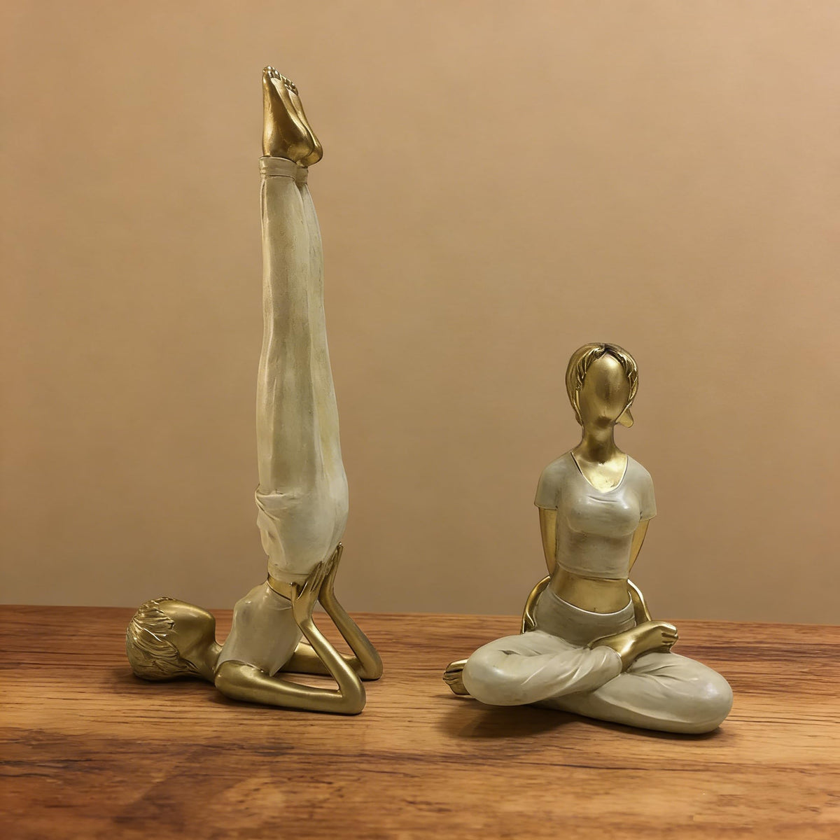 Meditating Yoga Girl Figurine Gold Yoga Figurine Sitting in Yoga Pose (Style6)