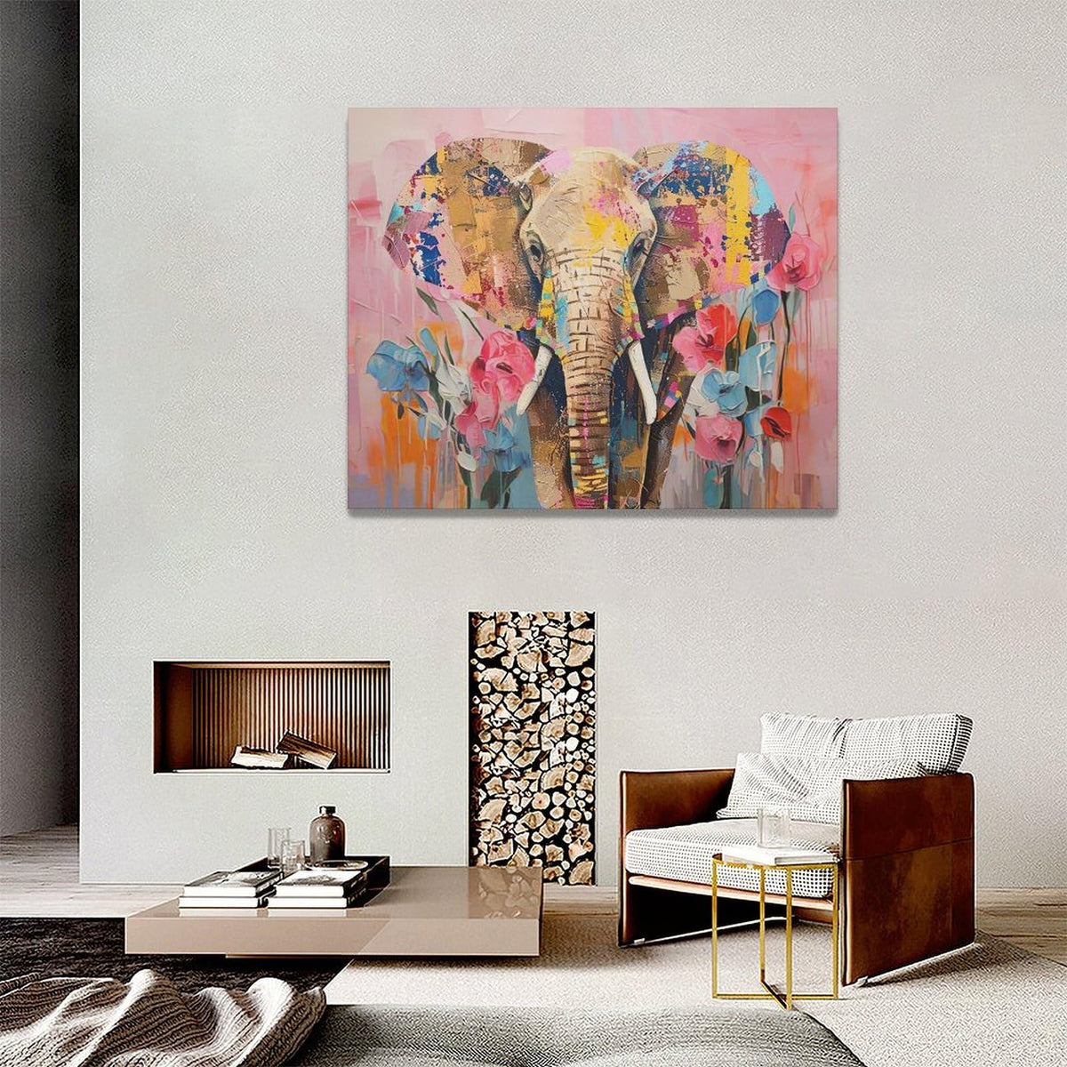 Elephant Canvas Wall Art (16" x 20" / Elephant)