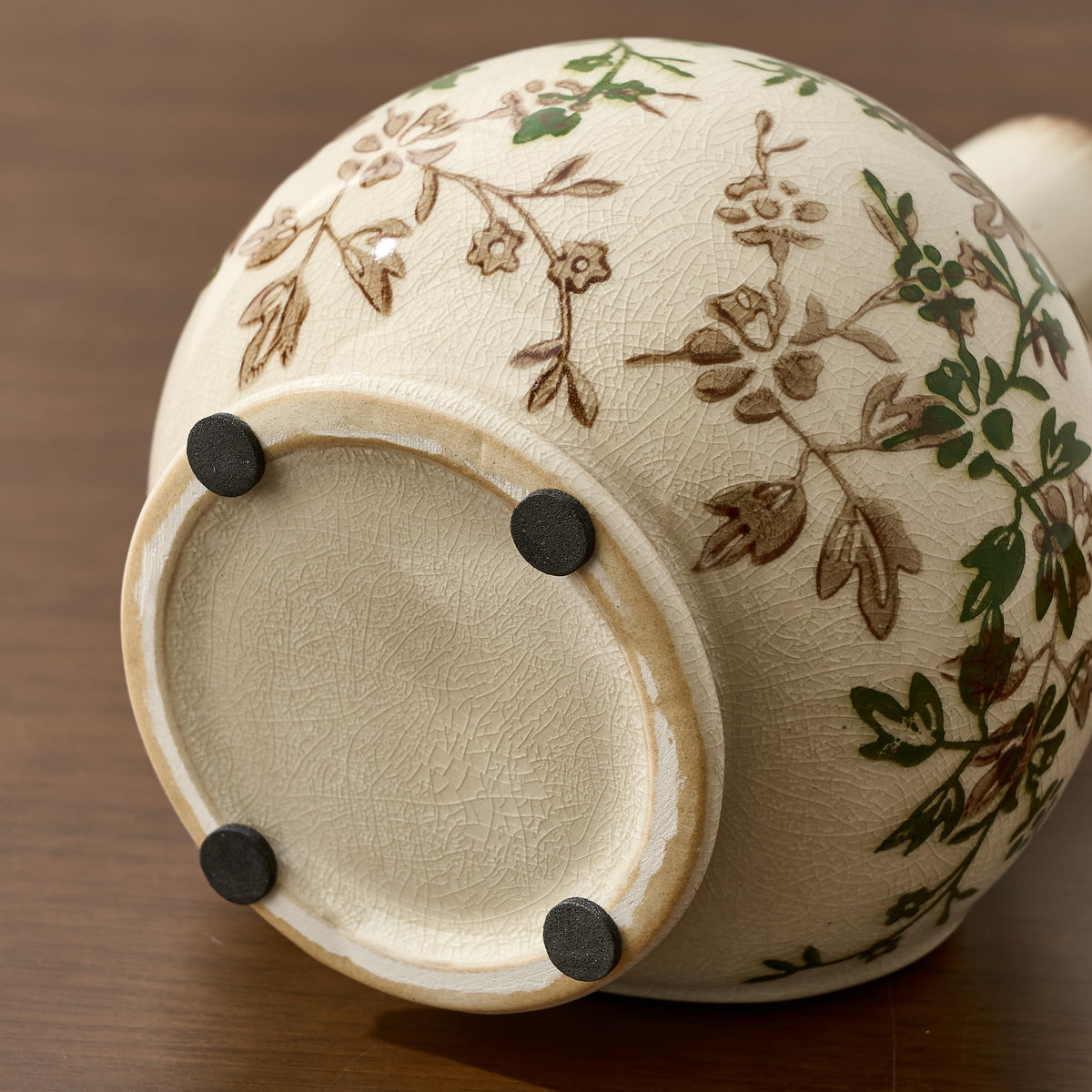 Handmade Ceramic Incense Holder (Green and Beige / 7.5 inches Tall)