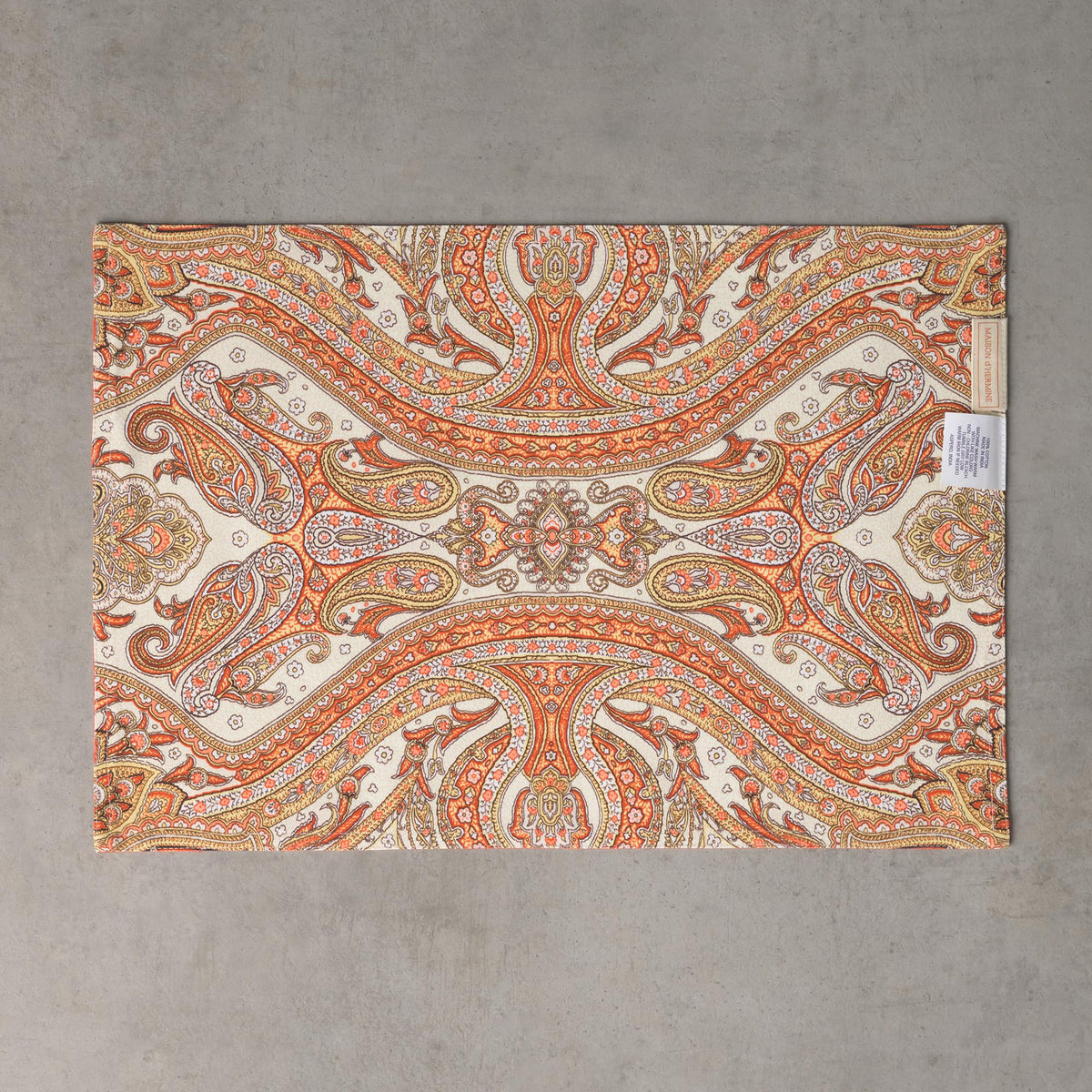 Placemats Set of 4 Reusable 100% Cotton (003 - Kashmir Paisley / 13" X 19" (Pack of 4))