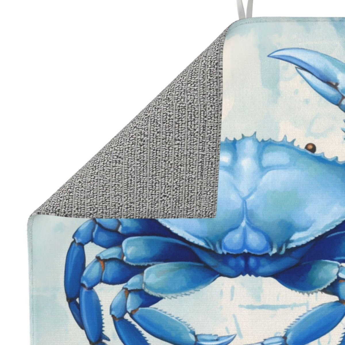 Watercolor Blue Crab Dish Drying Mat For Kitchen Counter Dry Mats Microfiber Dish Drainer Mat Protector Pad Absorbent Fast Drying Kitchen Must (Watercolor Blue Crab / 18" x 16")
