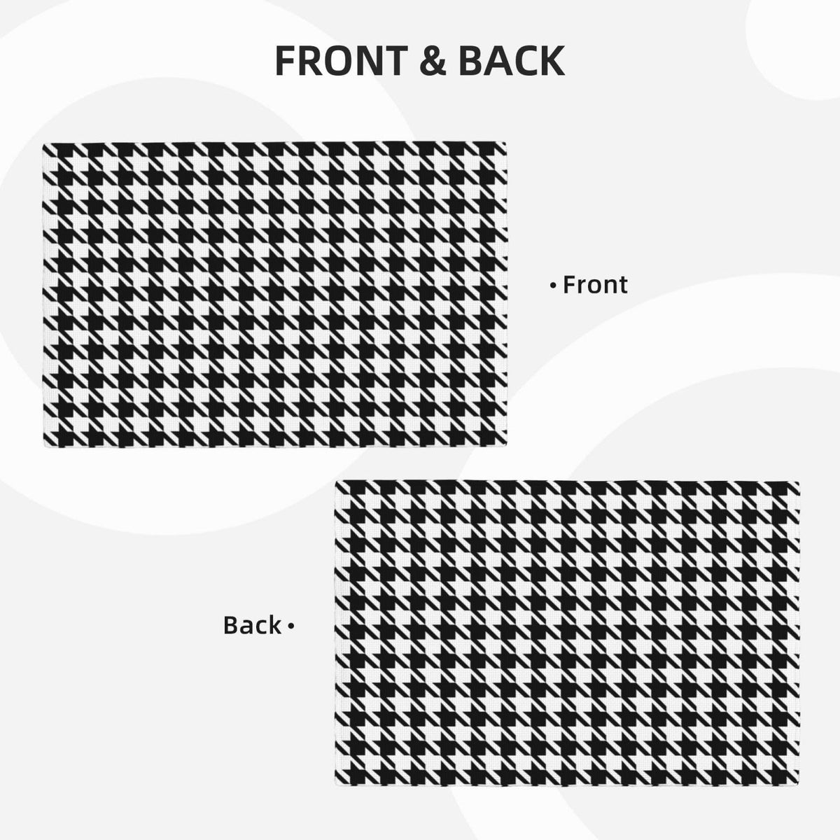 Placemats Houndstooth Place Mat Set of 4 Pieces Heat (4PCS / Houndstooth)