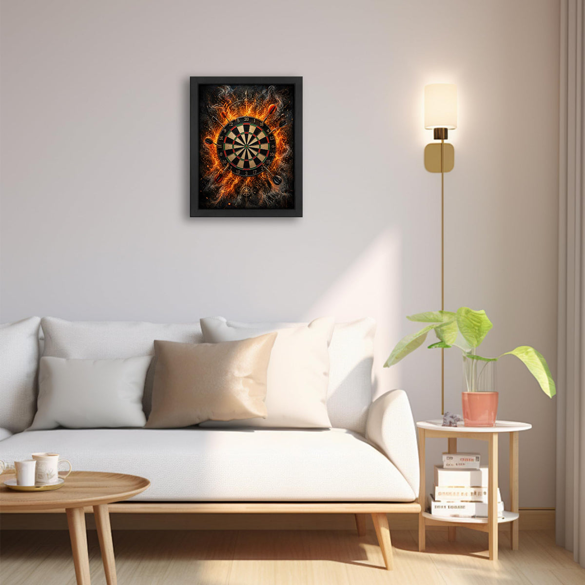 Dartboard Decor Wall Art (Wall Art Framed 08 / 10"L x 8"W)