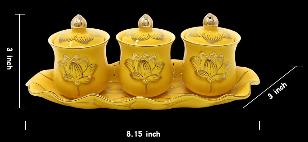 3 Altar Cups Set (Yellow)