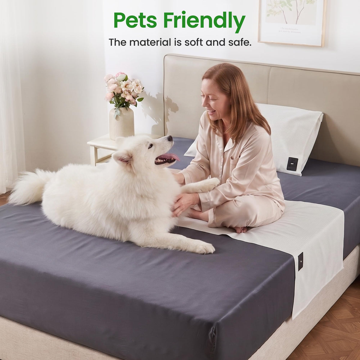 Grounding Mat with Pillowcase (106 x 23.6 inches / White)
