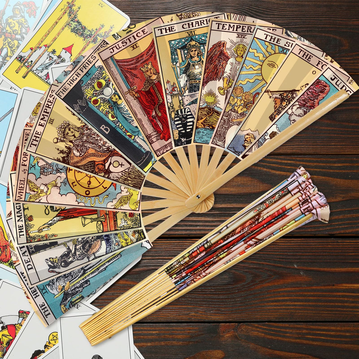 Tarot Clack Fan Large Halloween Fortune Teller Folding Fan (Classic)