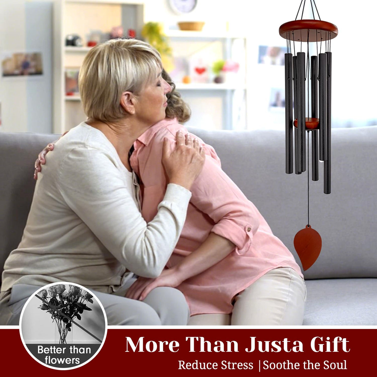 Small Wind Chimes for Outside (26" BKLeaf)