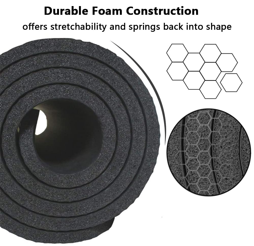 Yoga Mat 72.8" x 31.5" x 2 (Black)