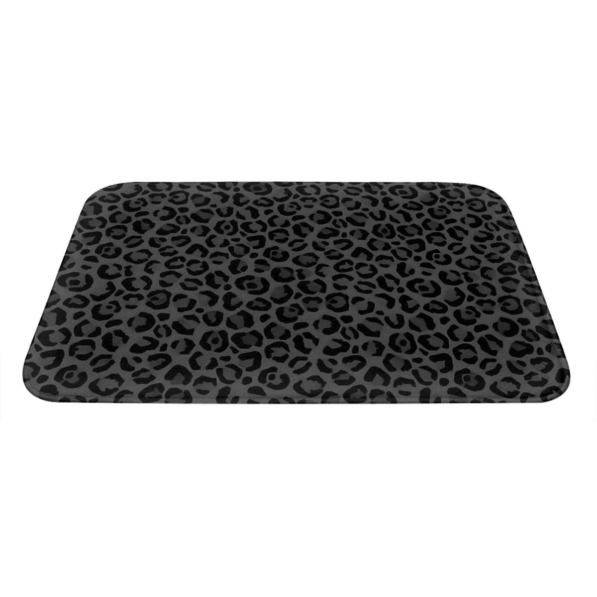 Leopard Print Black Bath Mat Non (1'4" x 1'11" (Rectangular) / Leopard Print Black)