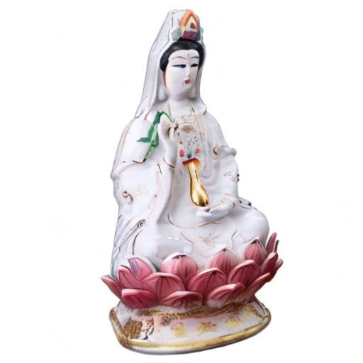 Beautiful Guan Yin Statue (porcelain material)