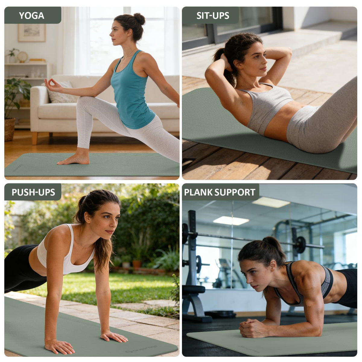 Yoga Mat (Gray / 0.24*24*72 Inches)
