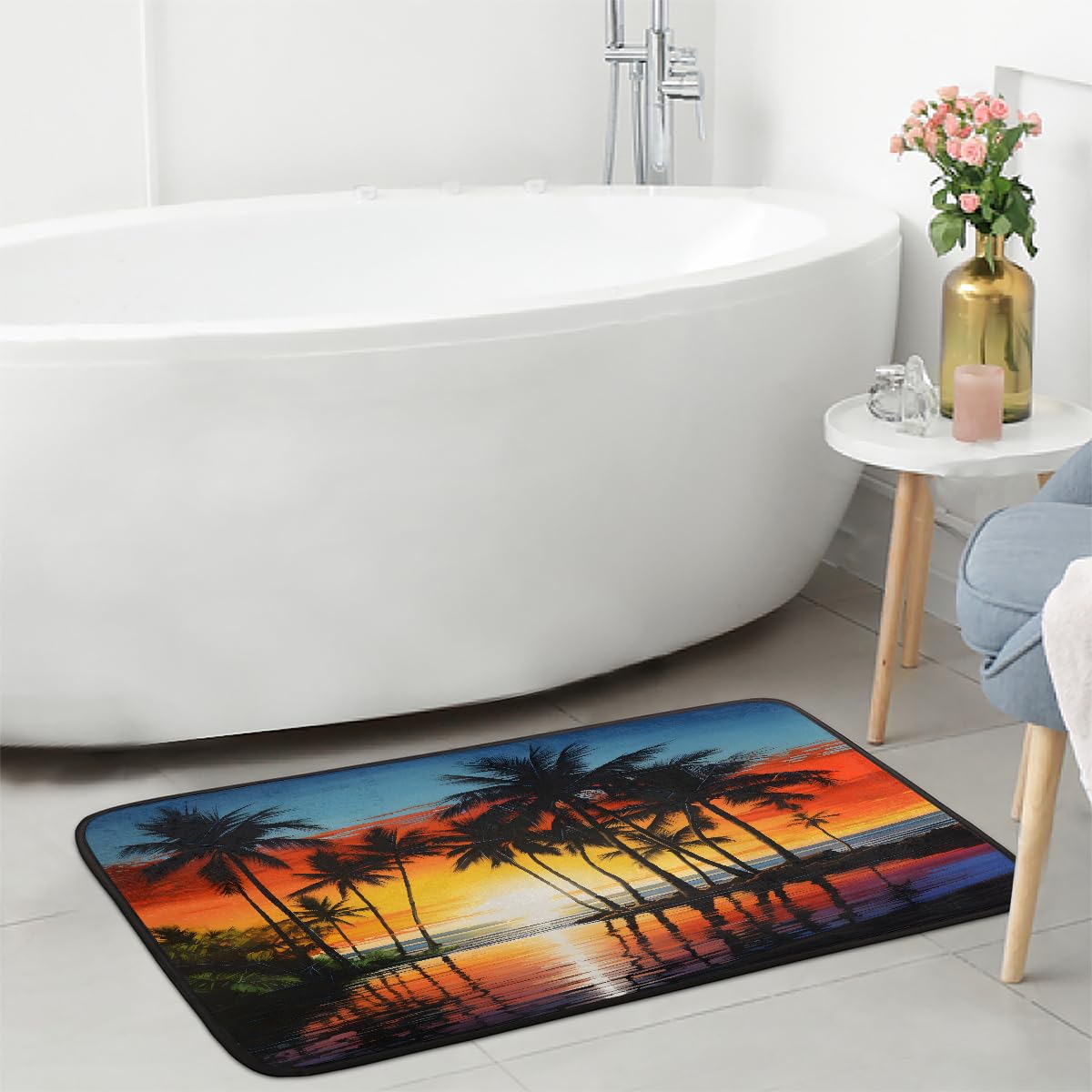 Sunset Kitchen Rugs Kitchen Mats Non Slip Floor Mat (Color 4)