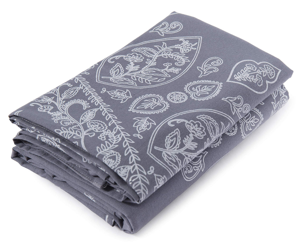 Indian Hippie Mandala Bohemian Beautiful Grey Window Door Drapery Curtain Bedroom Living Room Balcony Valance Panels (38"W x 83"L (Pack of 2) / Grey)