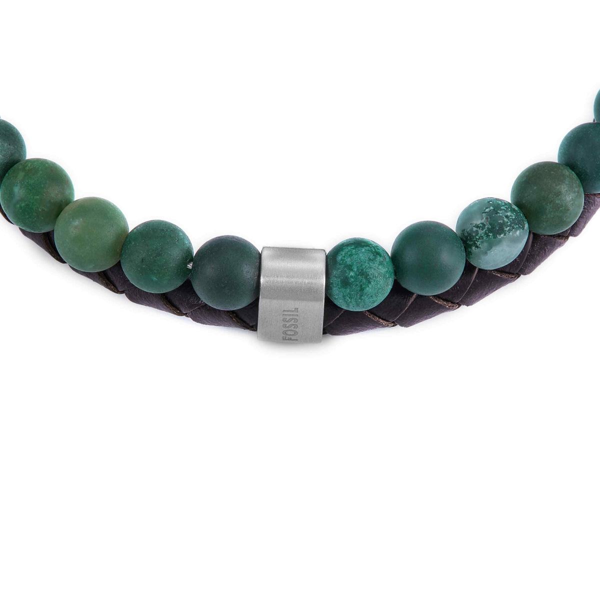 Men's Beads Leather Multi (Green/Brown)