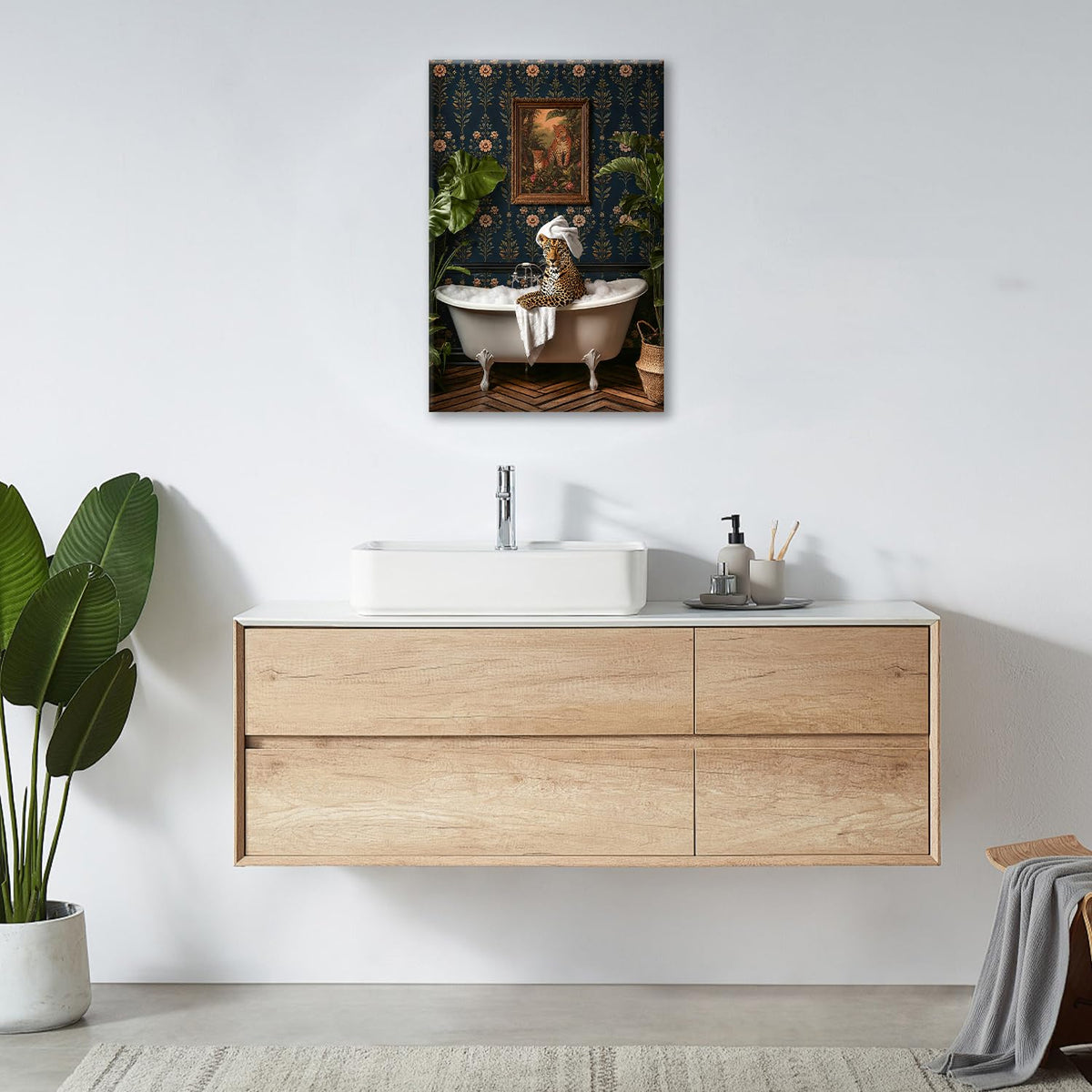 Leopard Wall Art (Leopard 1 / 24L" x 16W")