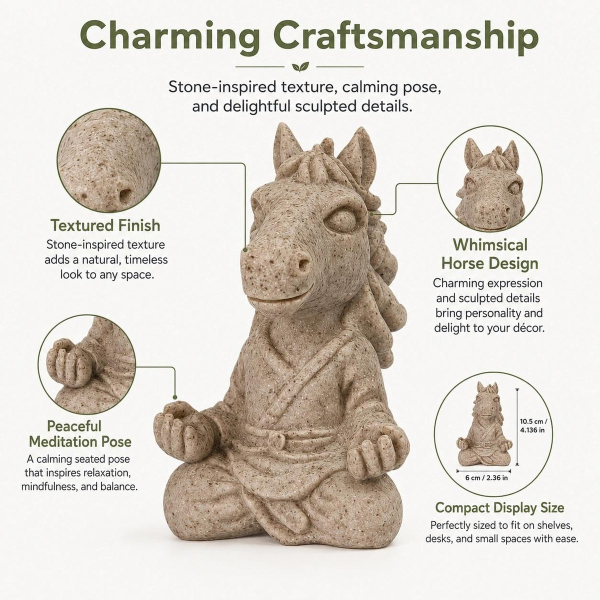Meditating Horse Statue (Horse 2)