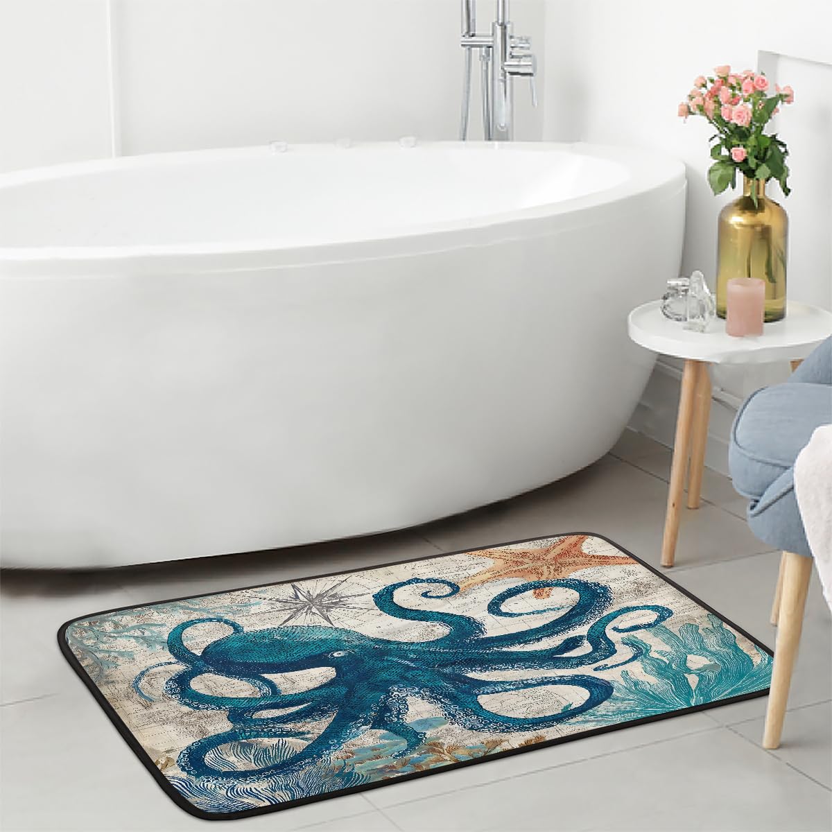 Octopus Kitchen Rugs Kitchen Mats Non Slip Floor Mat (Color 27)
