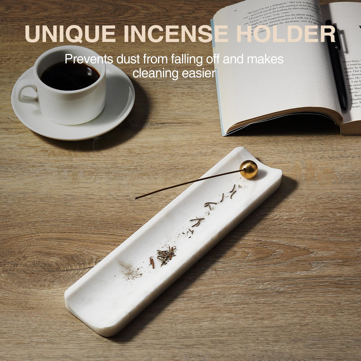 Marble Incense Holder (Standard-white)