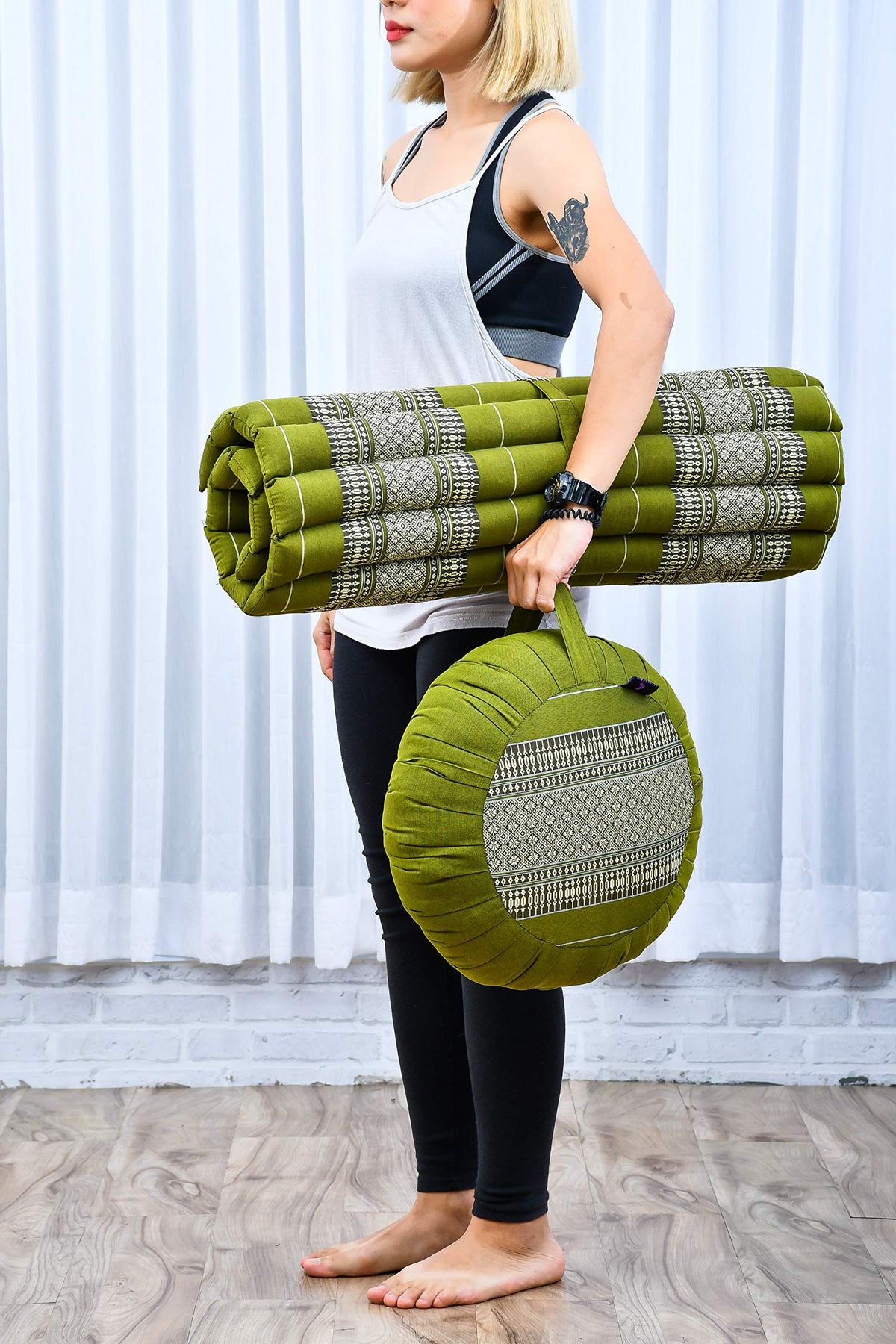 Zabuton Meditation Mat 28 x 28 inches (Sf17 - Green)