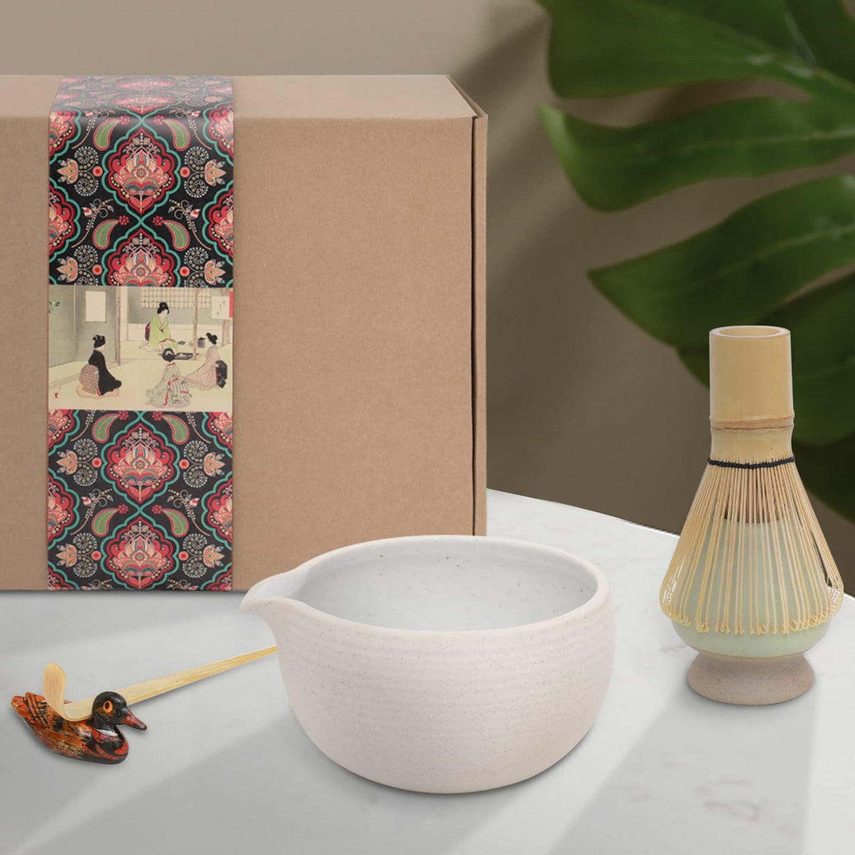 Japanese Matcha Tea Set (Grey Bowl)