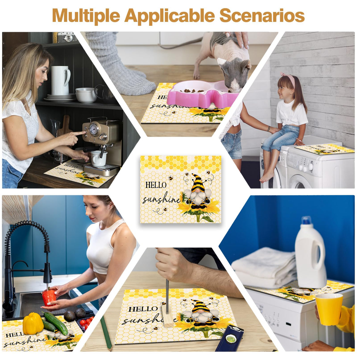 Dryer Top Protector Mat (yellow spring summer)