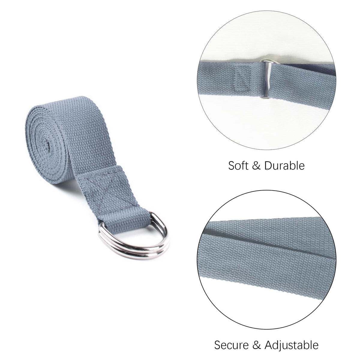 2 Yoga Blocks Supportive Accessories including 2 Knee Pads (Grey / L)