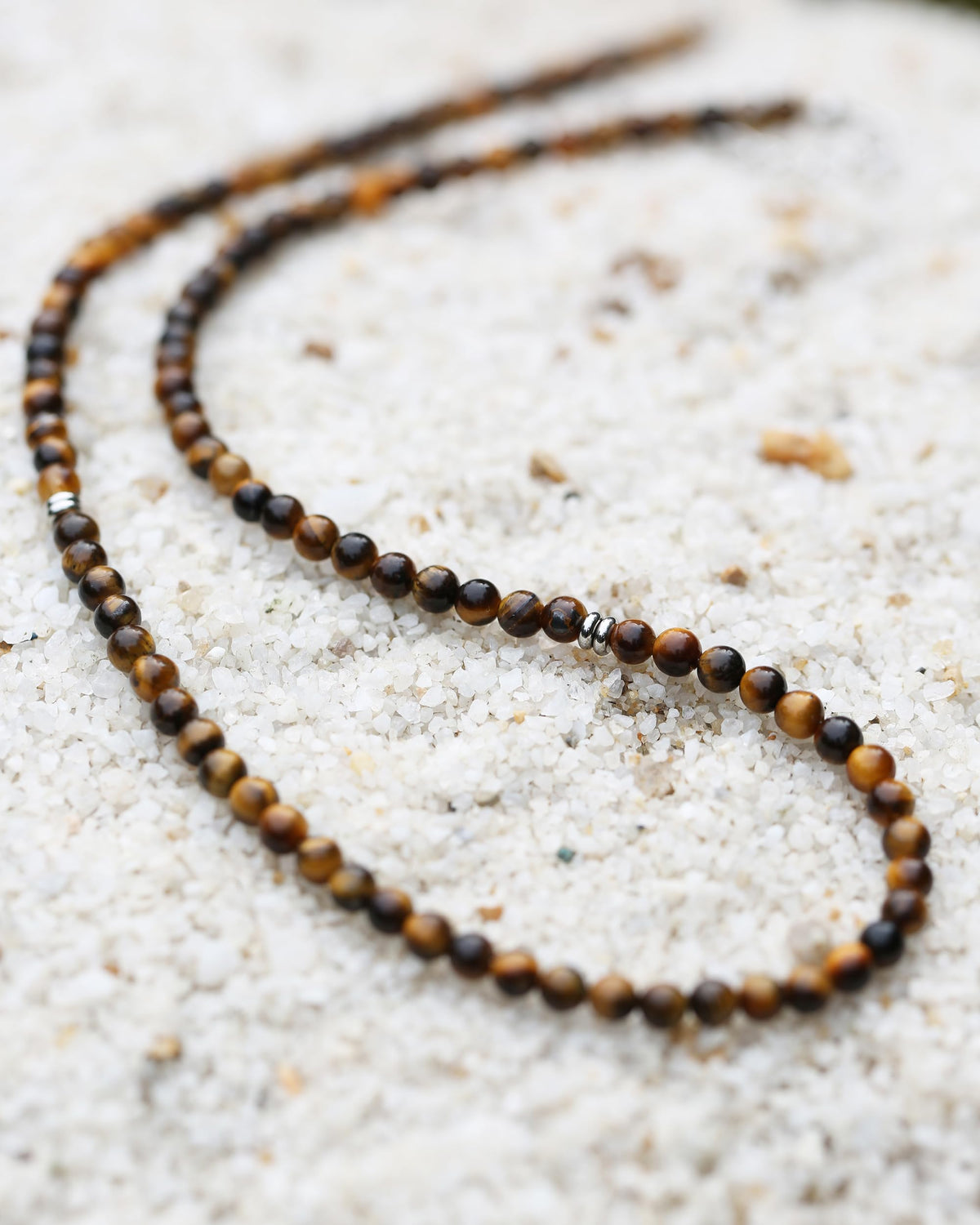 Mens Necklace (20 inches / Tiger Eye)