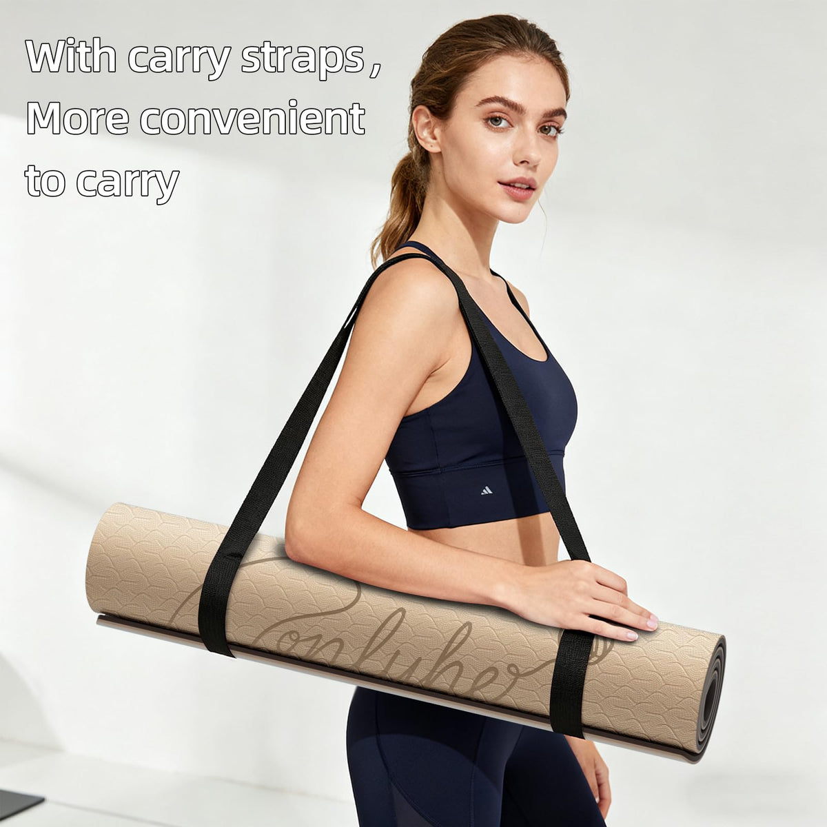 Extra Large Yoga Mat 10mm Thick (Milk coffee + Dark brown)