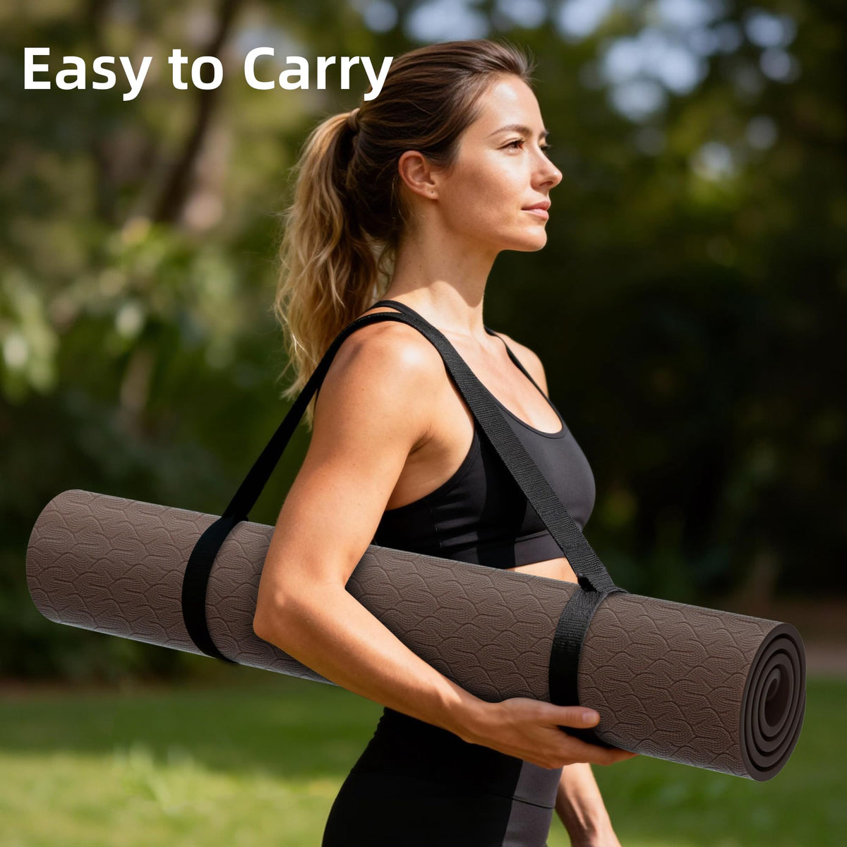 Extra Wide Yoga Mat (Deep Brown)