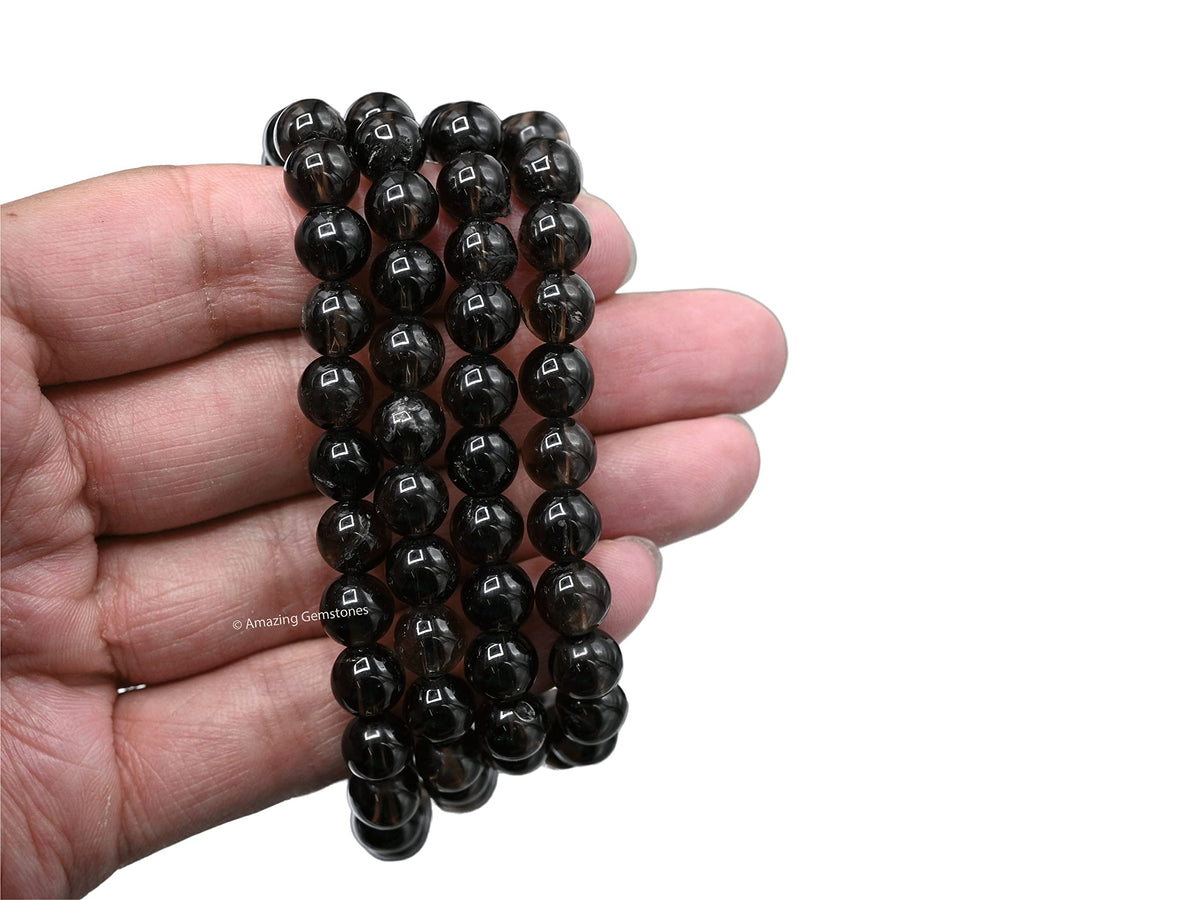 Smoky Quartz Mala Beads (Smoky Quartz / Plain)