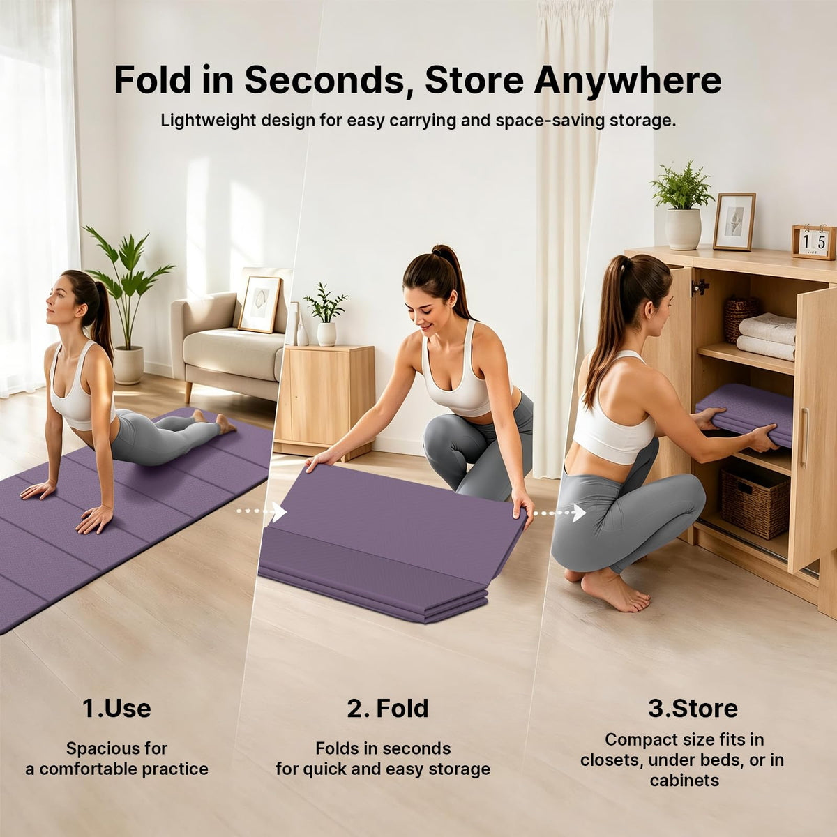 Yoga Mat Thick 10mm (Purple)