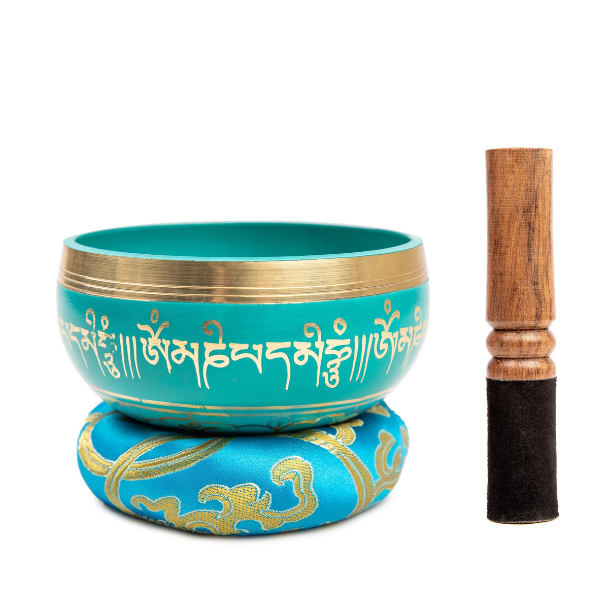 Tibetan Singing Bowl Set (Turquoise / 4 Inches)