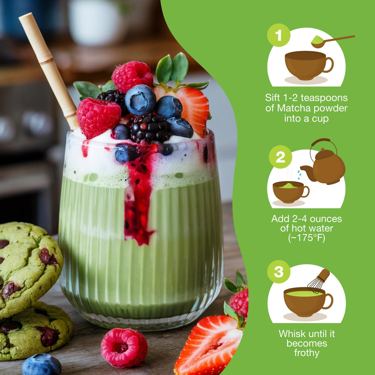 USDA Organic Matcha Green Tea Powder 2.2 Pound Latte Smoothies