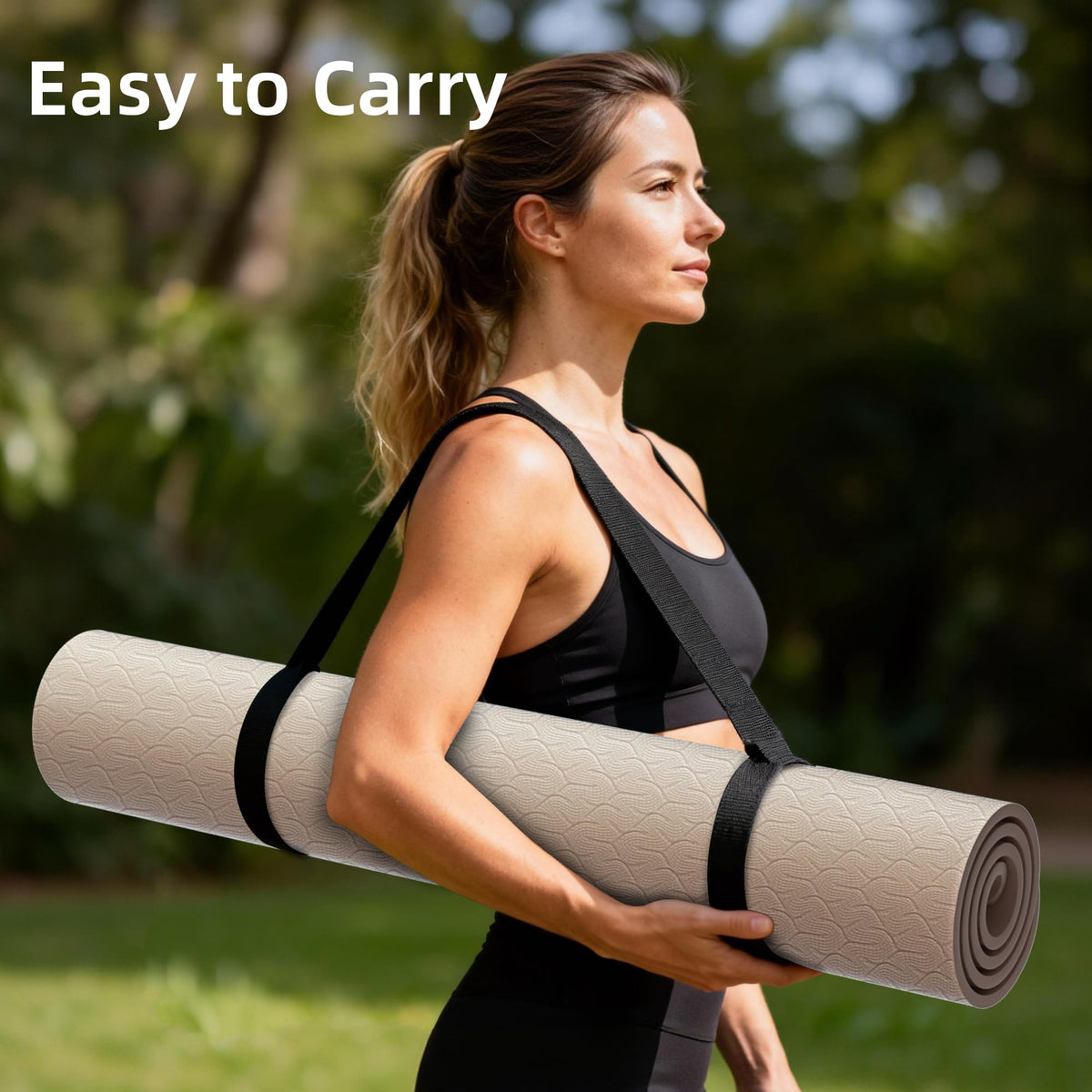 Extra Wide Yoga Mat (Coffee Beige)