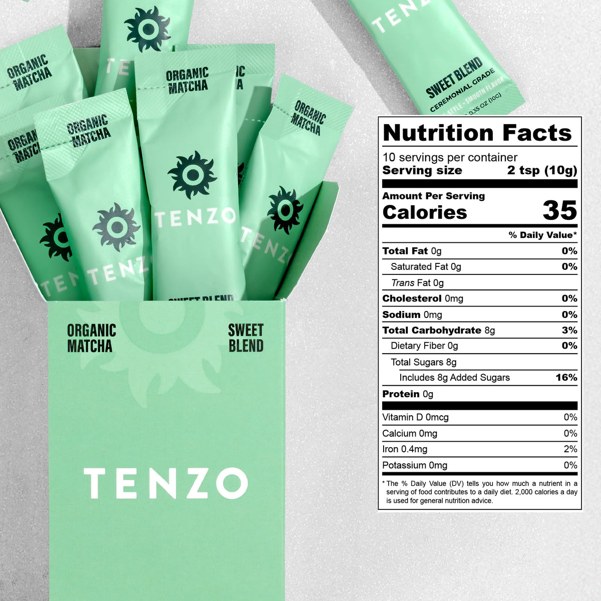 Tenzo Single Serve Matcha Green Tea Powder (0.7 Ounces)