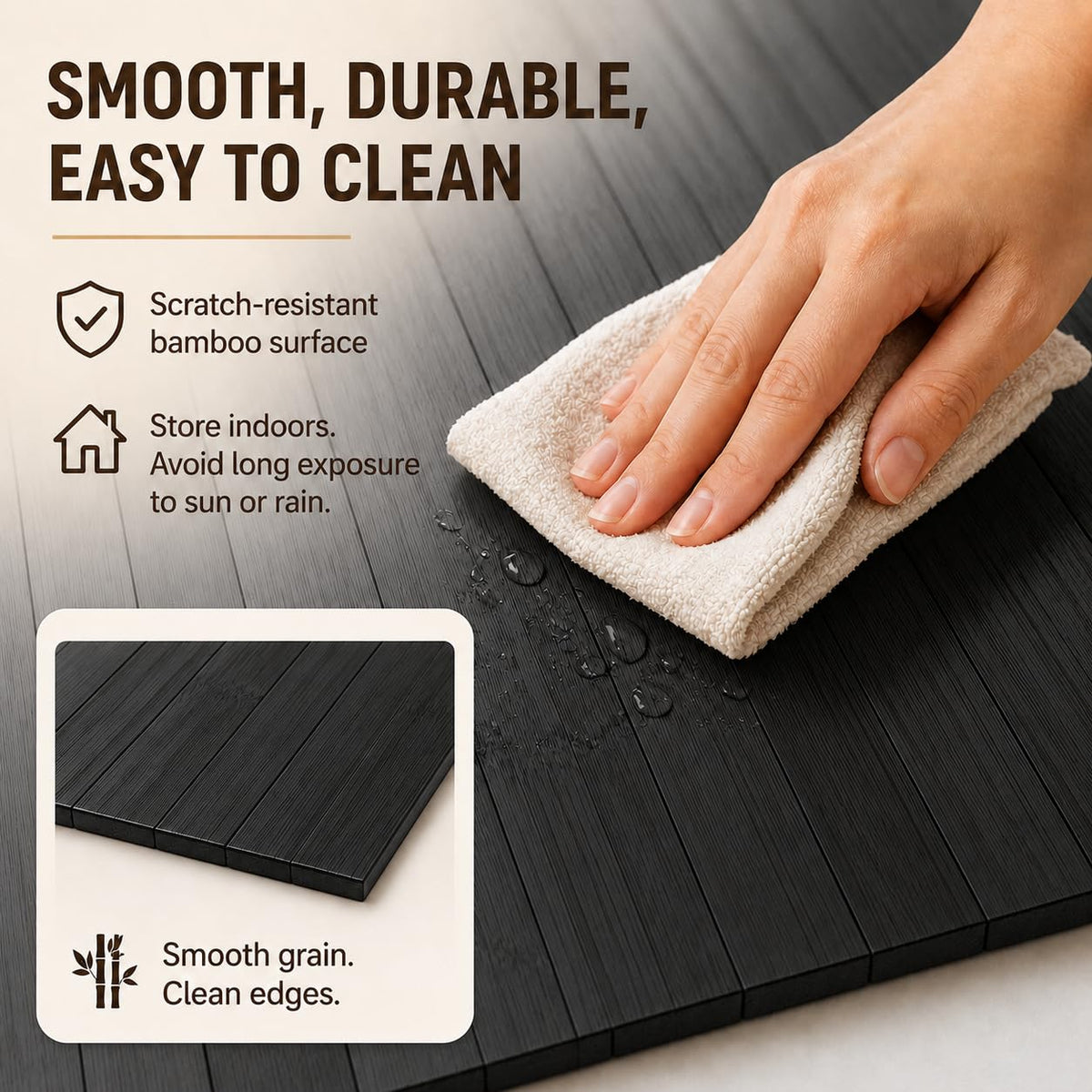 4x3.2 Ft Tap Dance Floor Tap Board for Tap Dancing Foldable Bamboo (black)