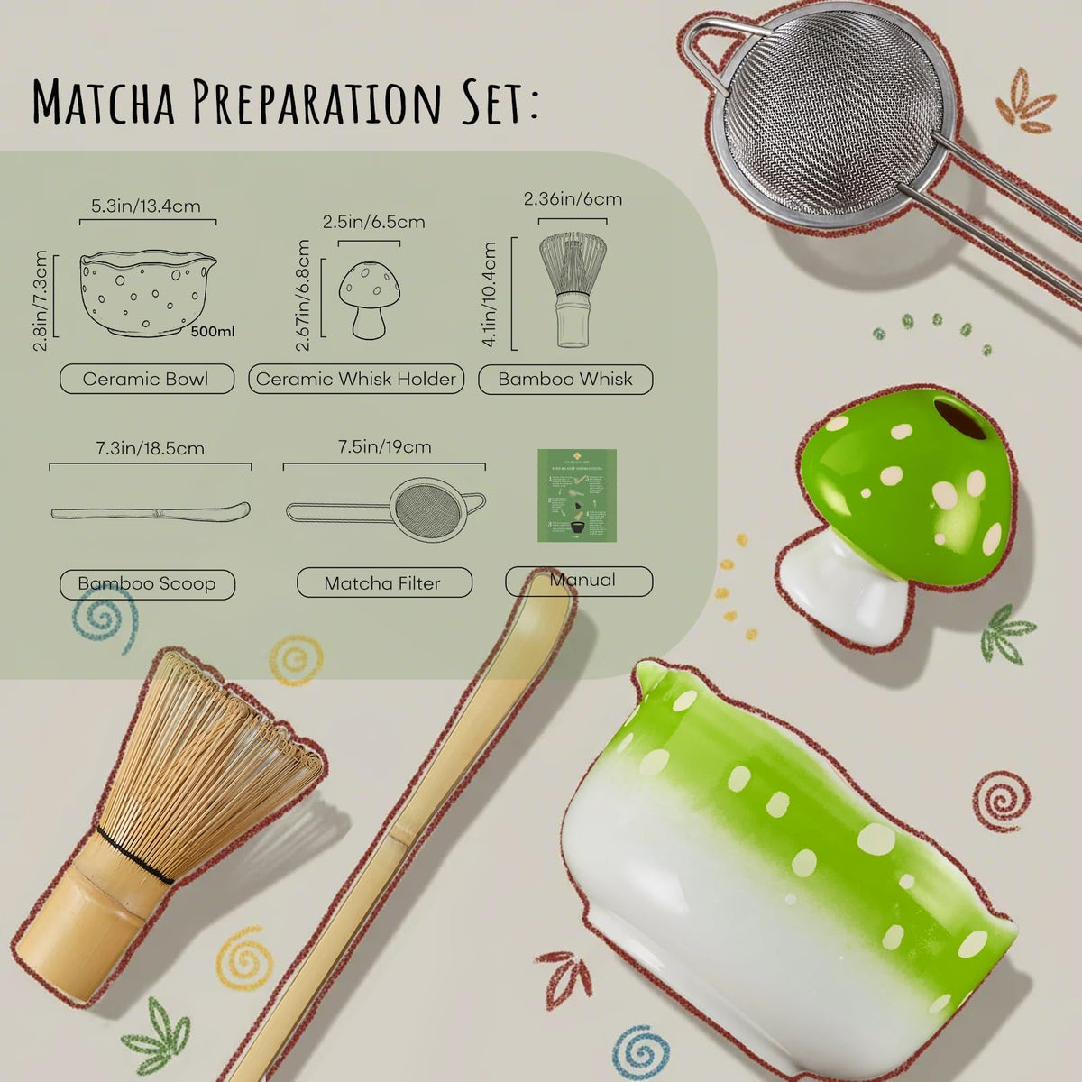 Matcha Bowl Set (Green)